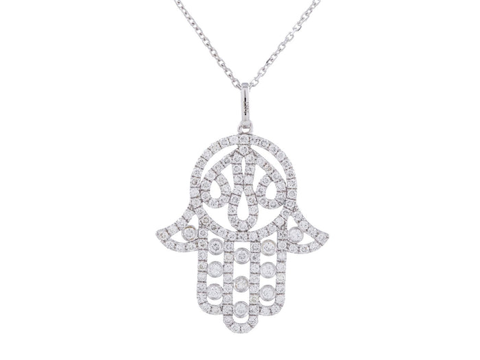 Diamond Necklace - 14 KT White Gold