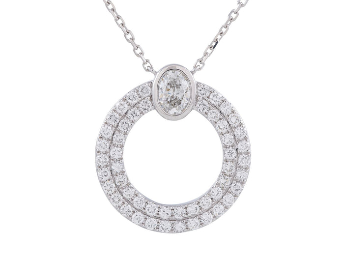 Diamond Necklace - 14 KT White Gold
