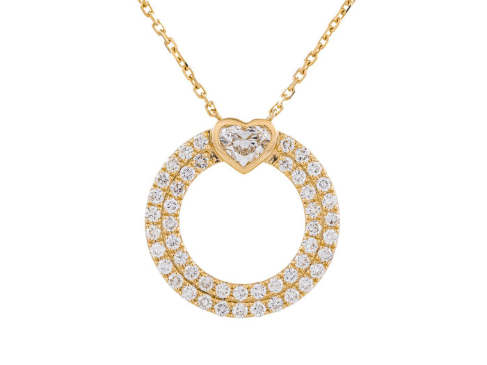 Diamond Necklace - 14 KT Yellow Gold