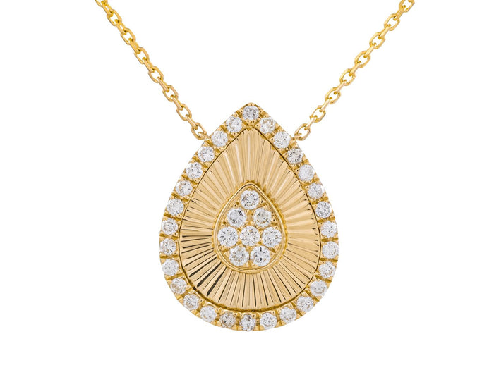 Diamond Necklace - 14 KT Yellow Gold