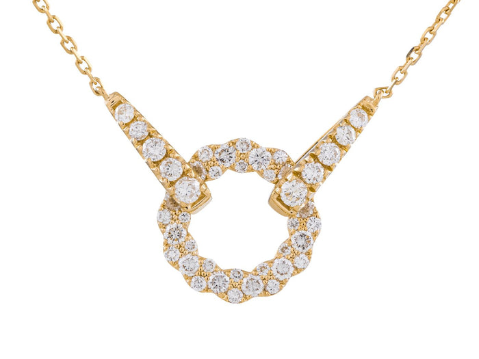 Diamond Necklace - 14 KT Yellow Gold