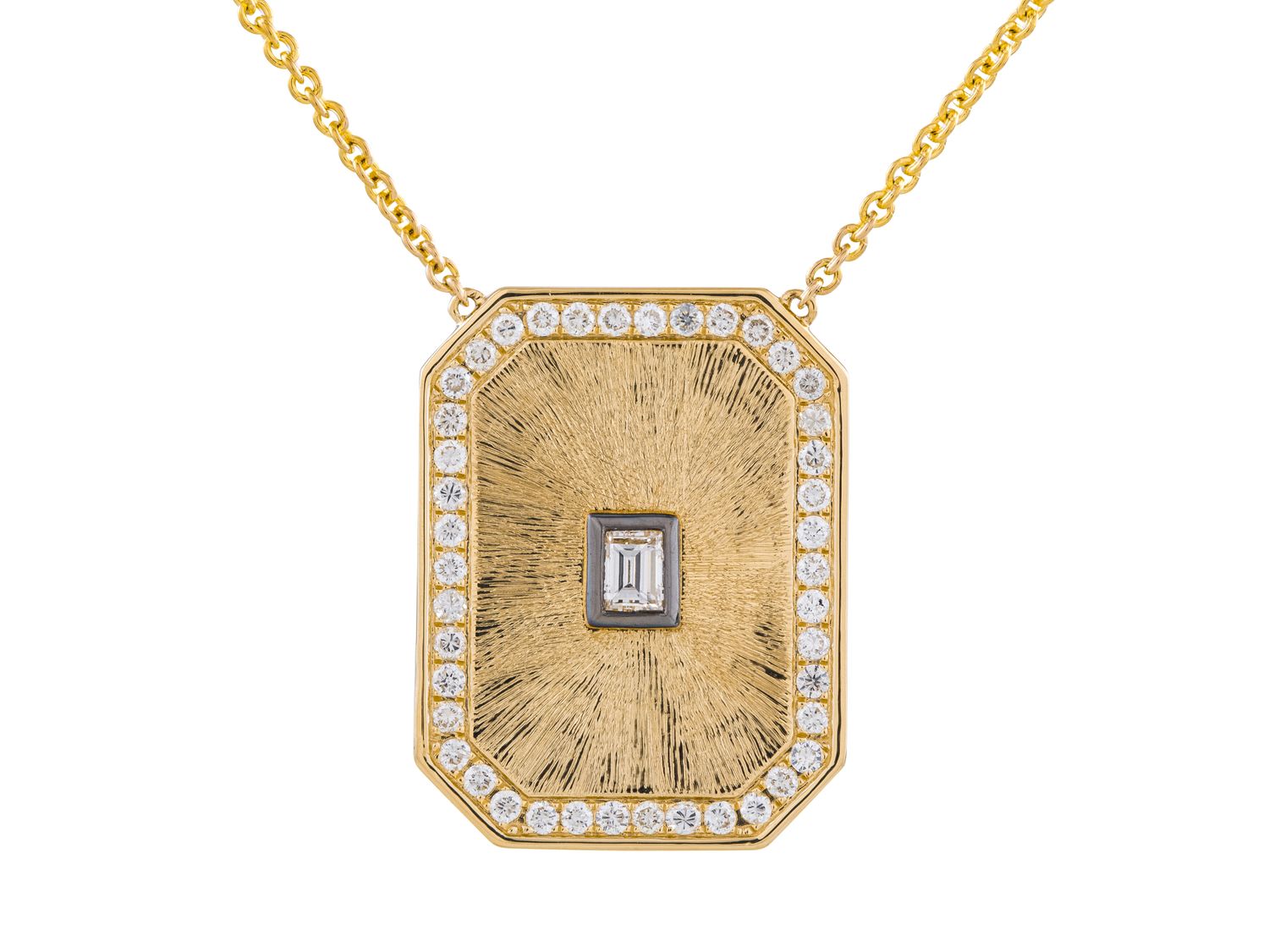 Diamond Necklace - 14 KT Yellow Gold
