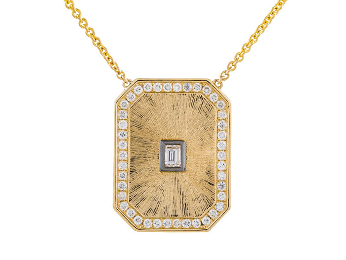 Diamond Necklace - 14 KT Yellow Gold