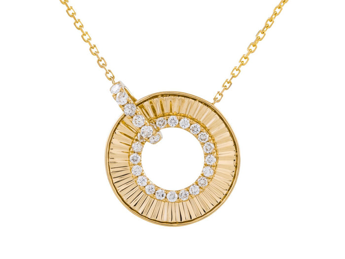 Diamond Necklace - 14 KT Yellow Gold