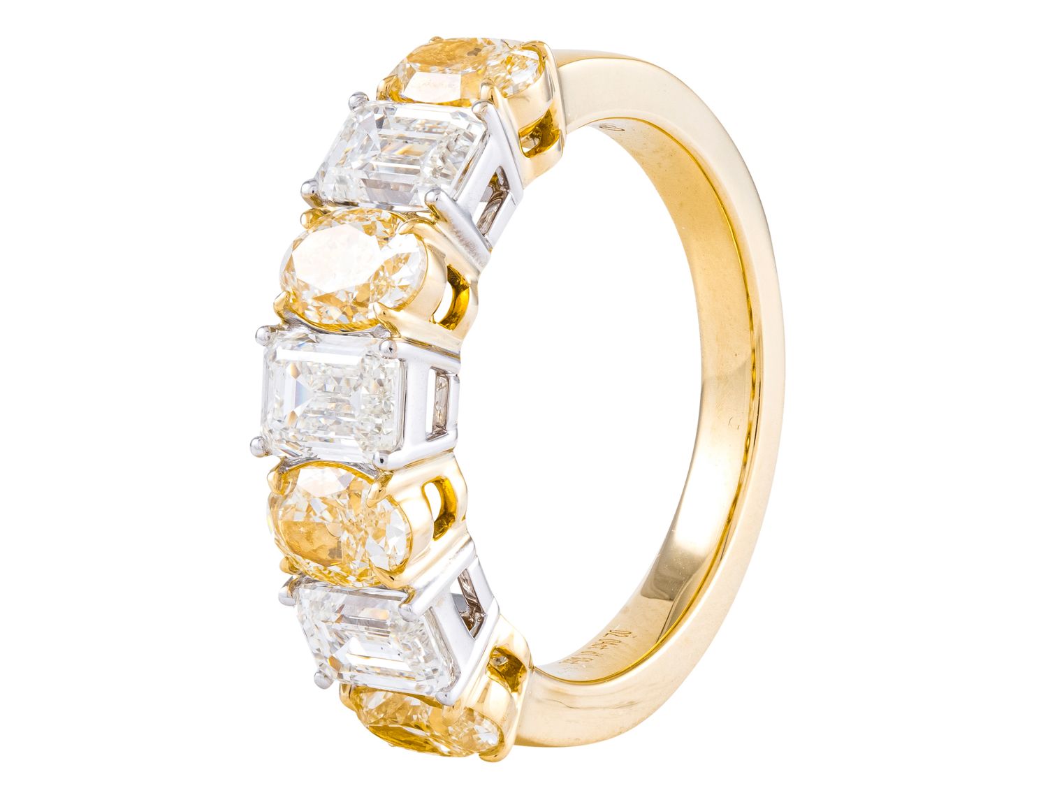 Diamond Band - 18 KT White and Yellow Gold