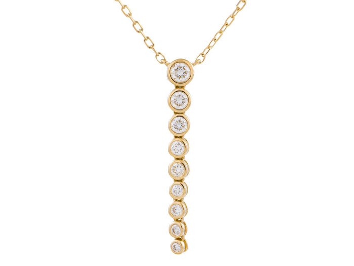 Diamond Necklace - 14 KT Yellow Gold