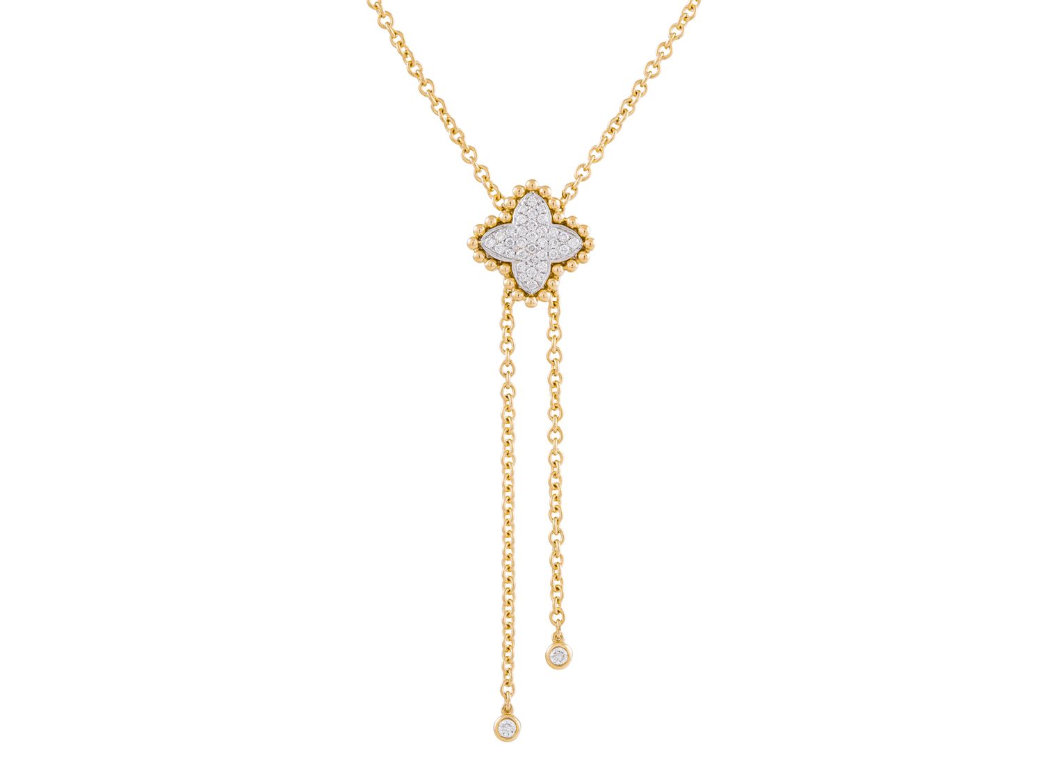 Diamond Necklace - 14 KT Yellow Gold