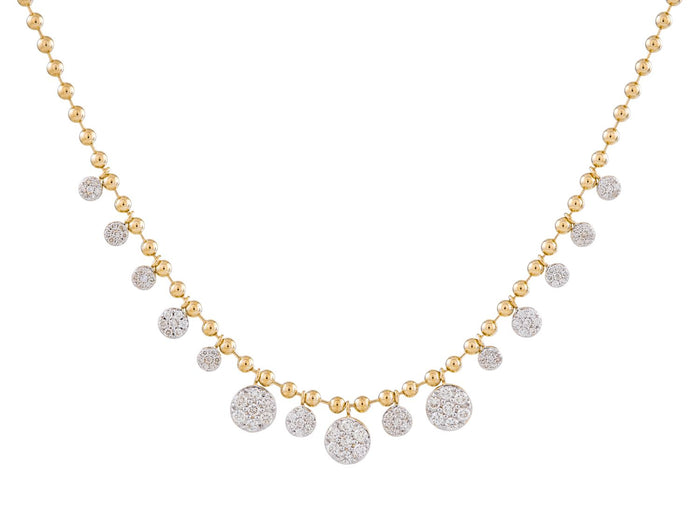 Diamond Necklace - 14 KT Yellow Gold