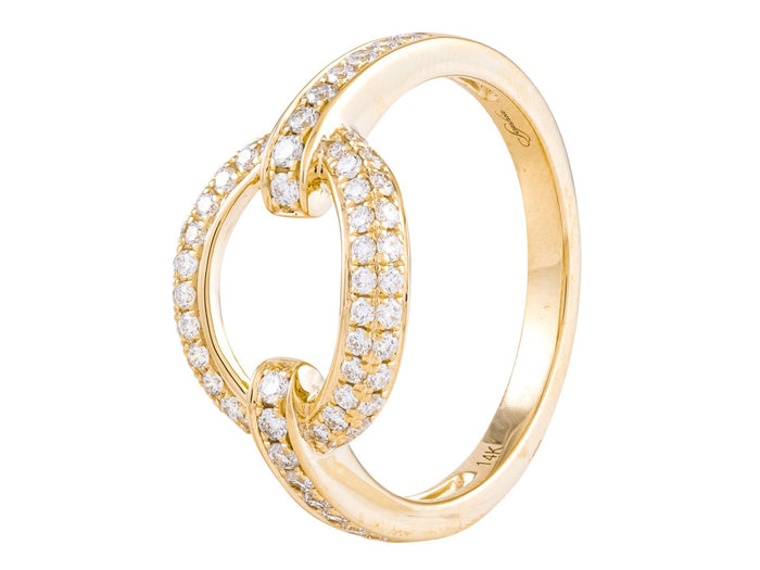 Diamond Ring - 14 KT Yellow Gold