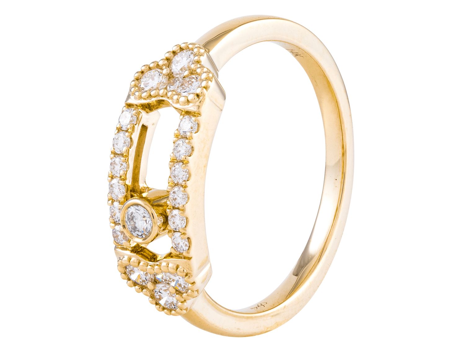 Diamond Ring - 14 KT Yellow Gold