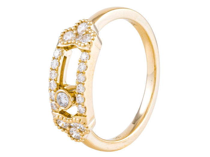 Diamond Ring - 14 KT Yellow Gold