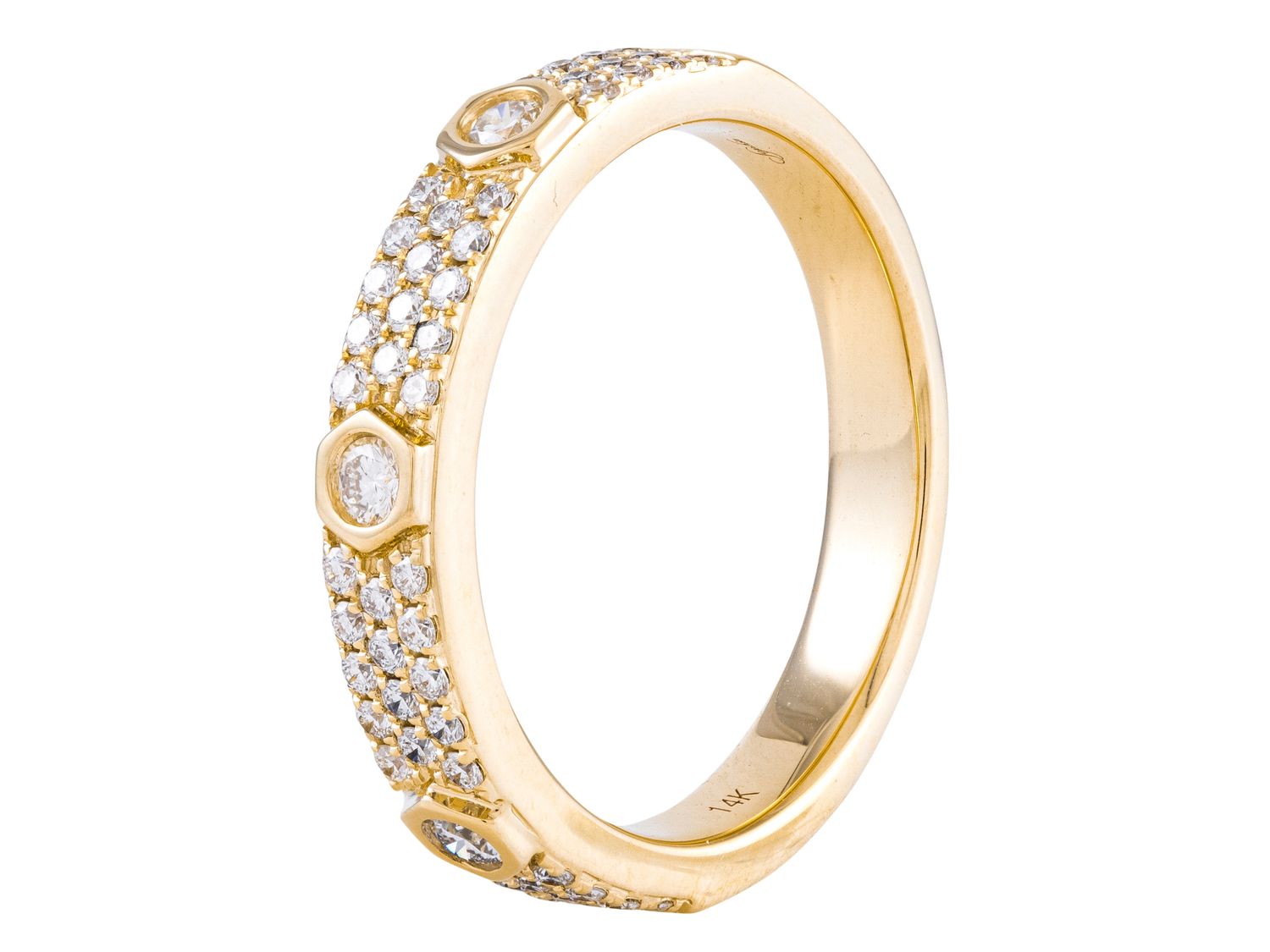 Diamond Ring - 14 KT Yellow Gold