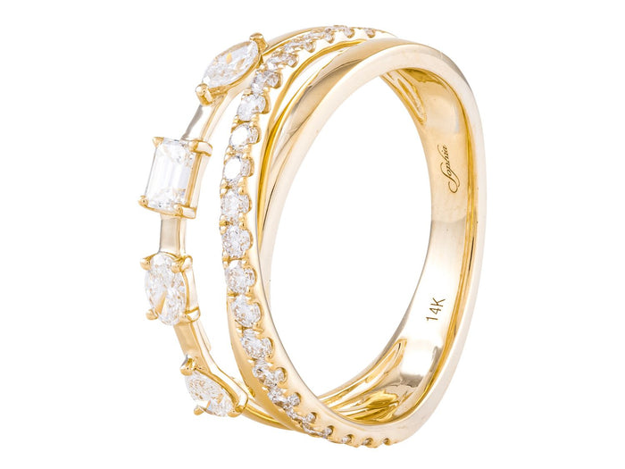 Diamond Ring - 14 KT Yellow Gold
