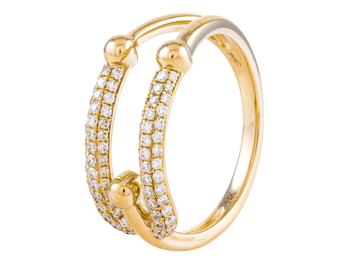 Diamond Ring - 14 KT Yellow Gold
