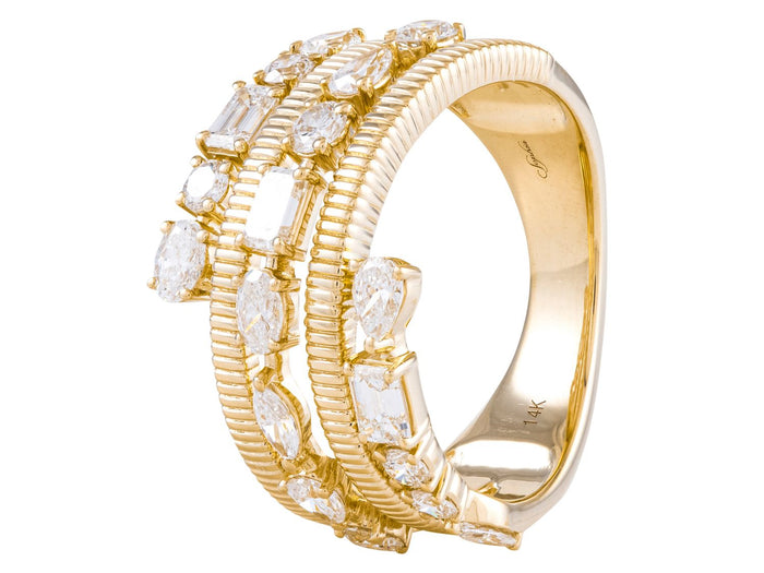 Diamond Ring - 14 KT Yellow Gold