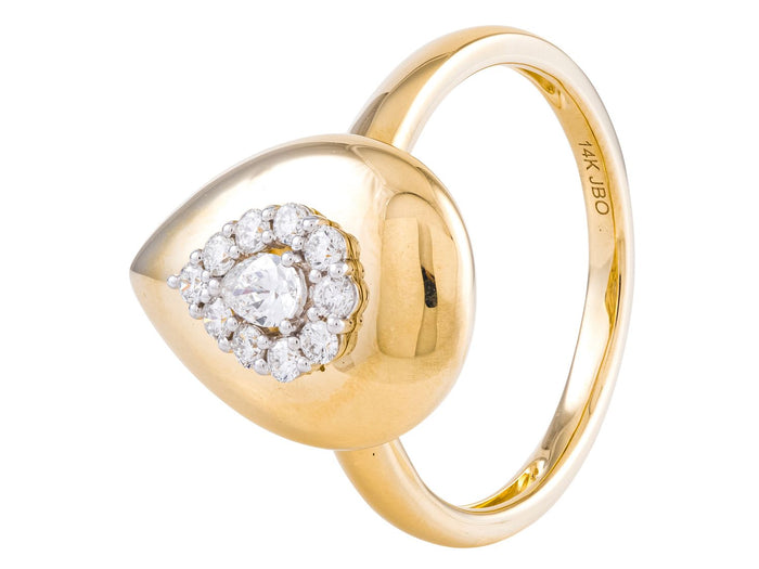 Diamond Ring - 14 KT Yellow Gold