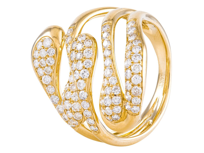 Diamond Ring - 14 KT Yellow Gold