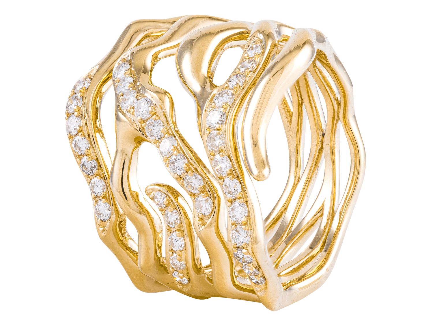 Diamond Ring - 14 KT Yellow Gold