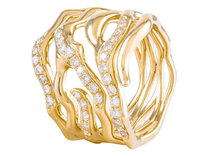 Diamond Ring - 14 KT Yellow Gold