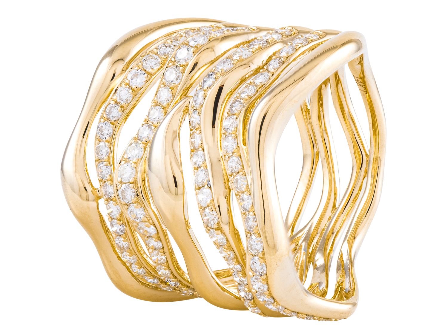 Diamond Ring - 14 KT Yellow Gold