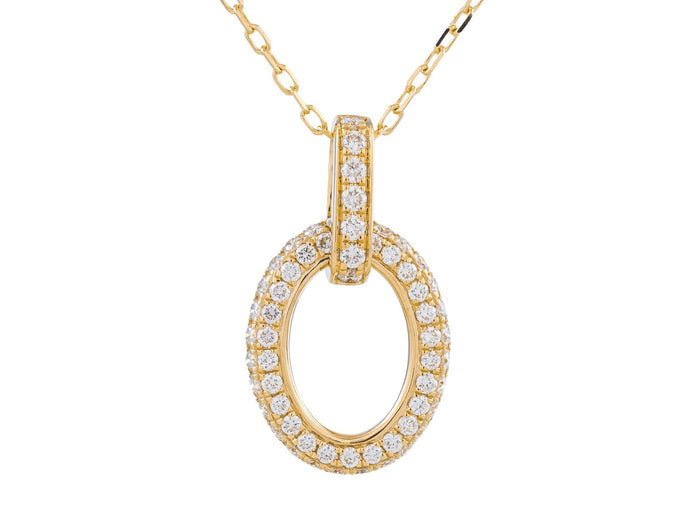 Diamond Necklace - 14 KT Yellow Gold
