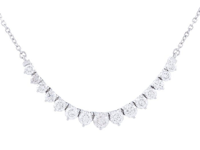 Diamond Necklace - 14 KT White Gold