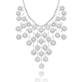 Rose Cut Diamond Flower Necklace