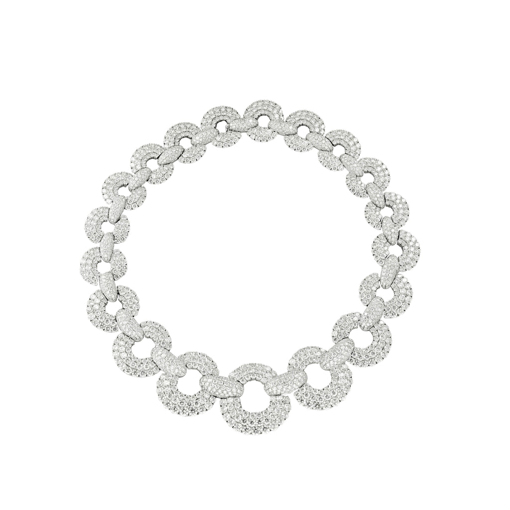 107ct Circle Link Diamond Necklace