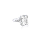 Emerald Cut Three-Stone Engagement Ring, Platinum