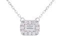 Diamond Necklace - 14 KT White Gold