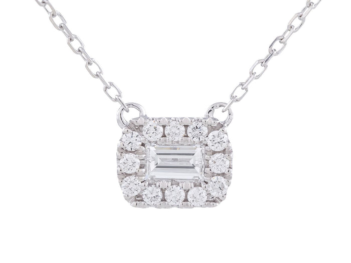 Diamond Necklace - 14 KT White Gold
