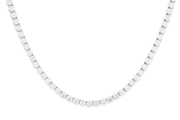 Diamond Necklace - 14 KT White Gold