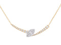 Diamond Necklace - 14 KT White and Yellow Gold