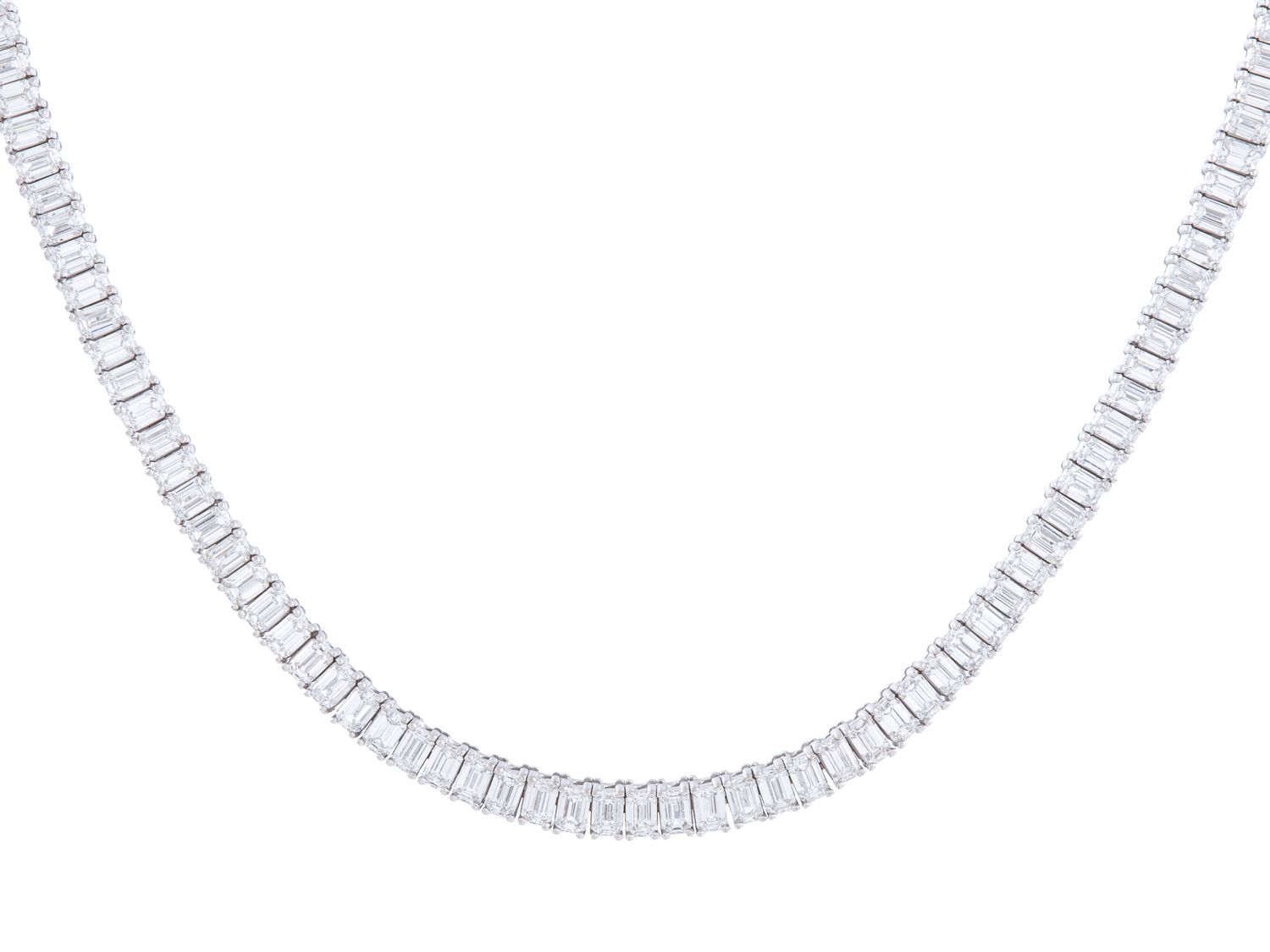 Diamond Necklace - 14 KT White Gold