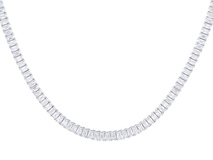 Diamond Necklace - 14 KT White Gold