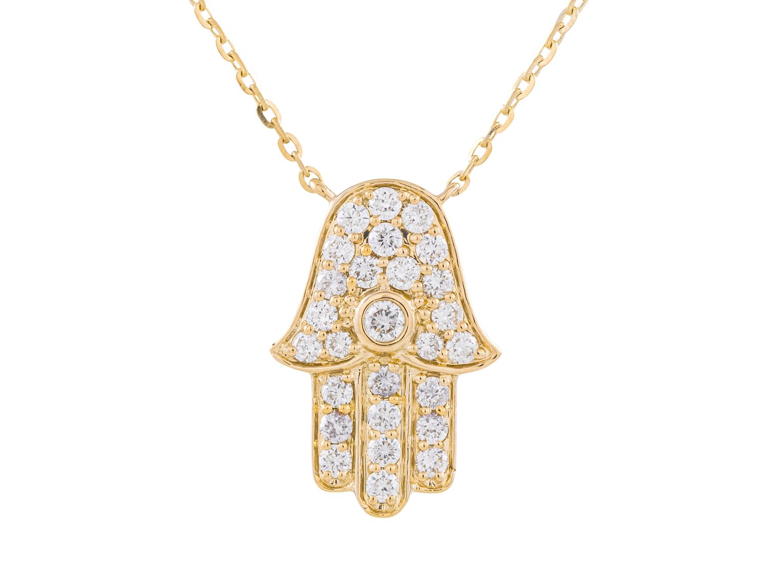 Diamond Necklace - 14 KT Yellow Gold