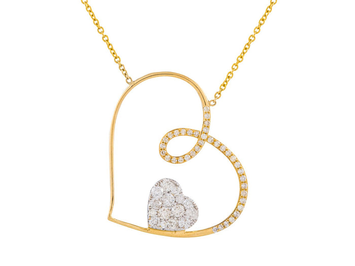 Diamond Necklace - 14 KT Yellow Gold