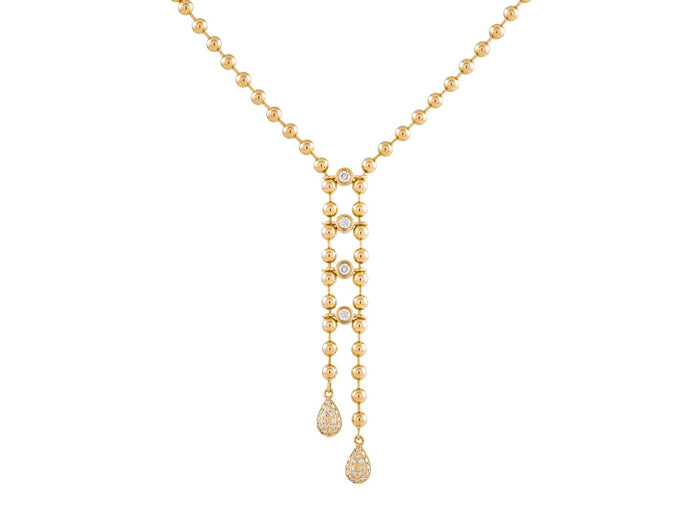 Diamond Necklace - 14 KT Yellow Gold