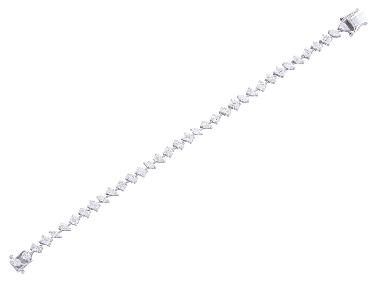Diamond Bracelet - 14 KT White Gold