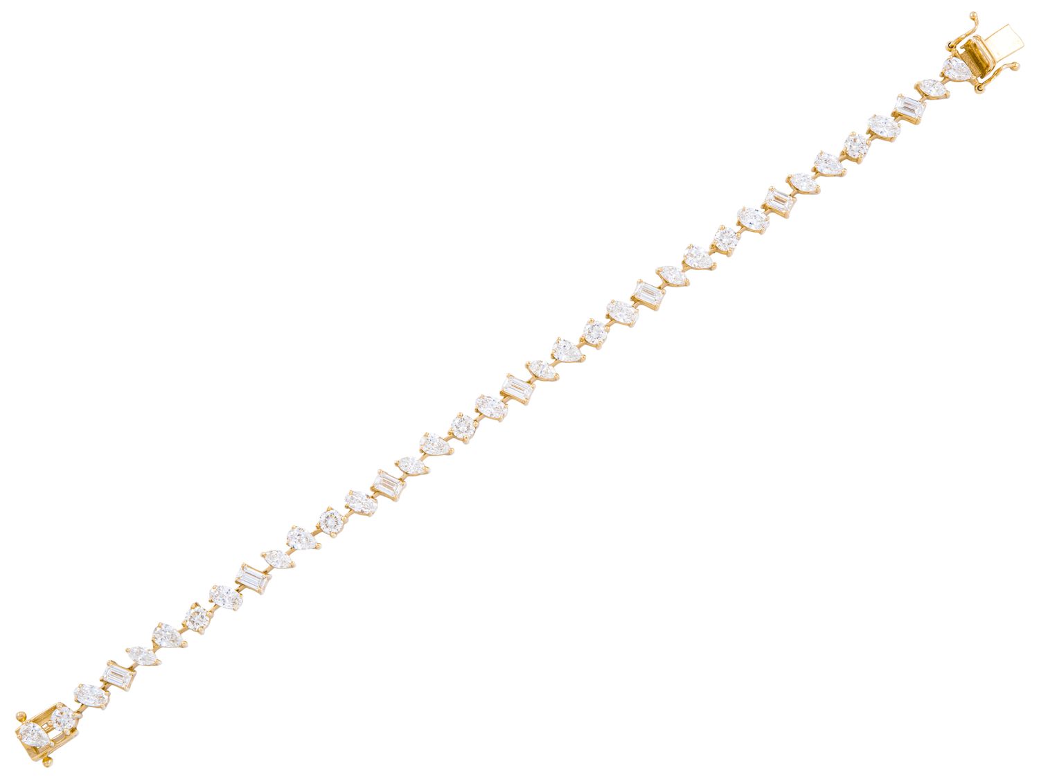 Diamond Bracelet - 14 KT Yellow Gold