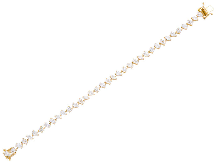 Diamond Bracelet - 14 KT Yellow Gold