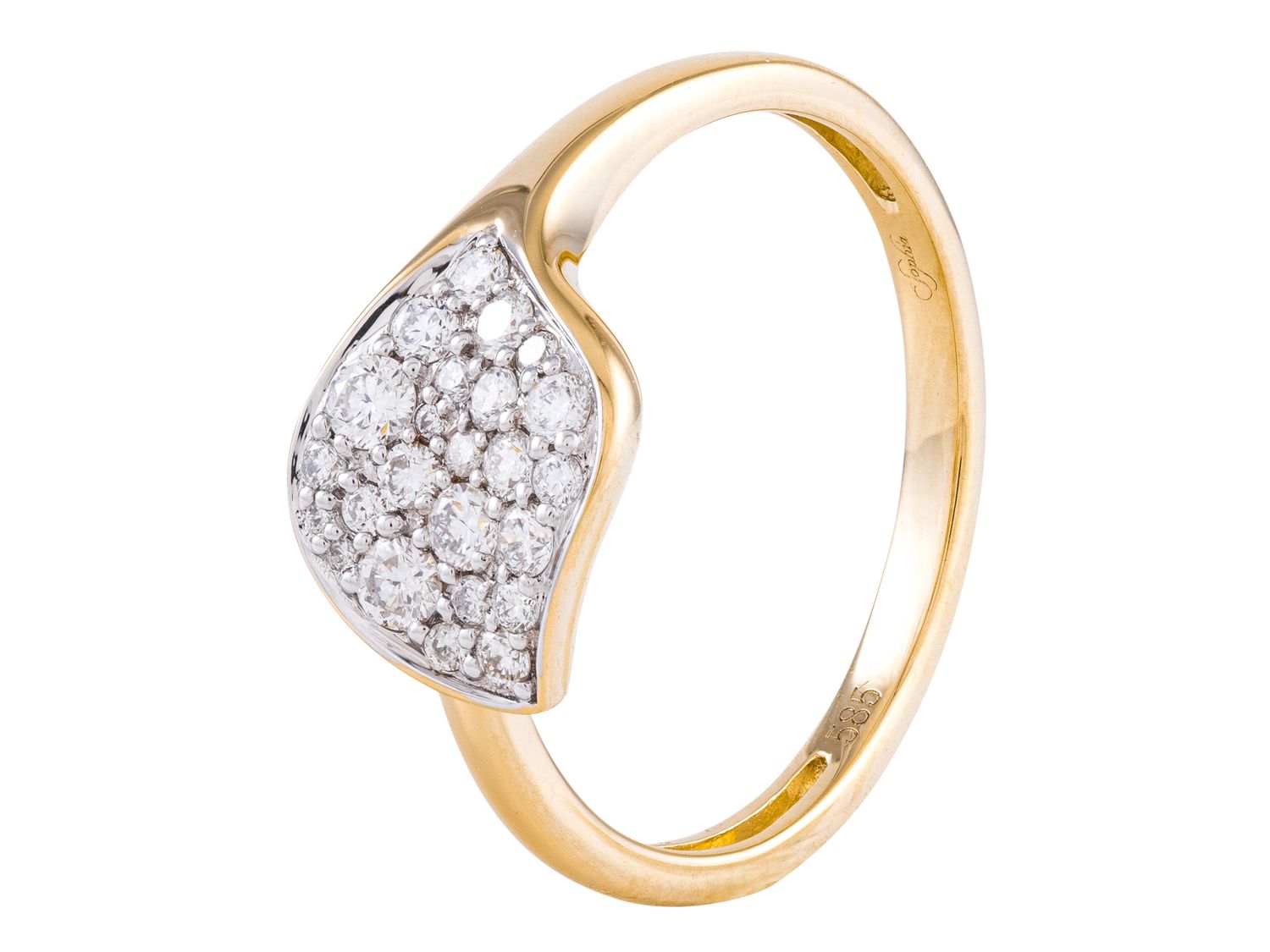 Diamond Ring - 14 KT White and Yellow Gold