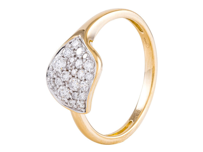 Diamond Ring - 14 KT White and Yellow Gold