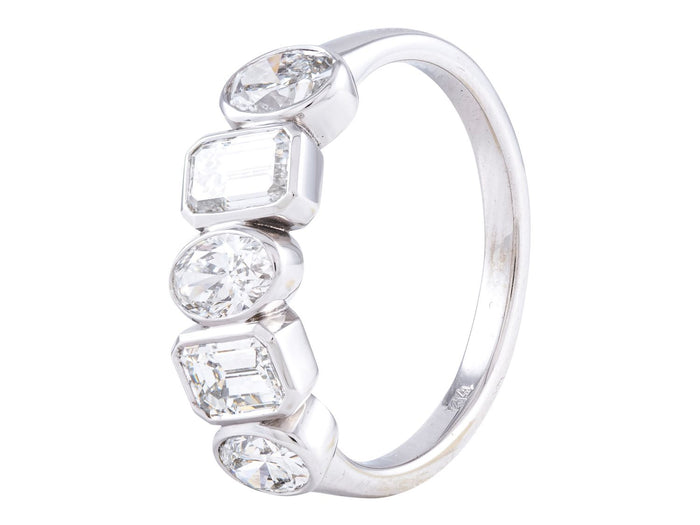 Diamond Band - 14 KT White Gold