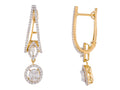 Diamond Earrings - 14 KT Yellow Gold