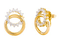 Diamond Earrings - 14 KT Yellow Gold