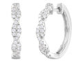Diamond Earrings - 14 KT White Gold