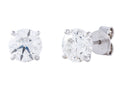 Diamond Earrings - 14 KT White Gold