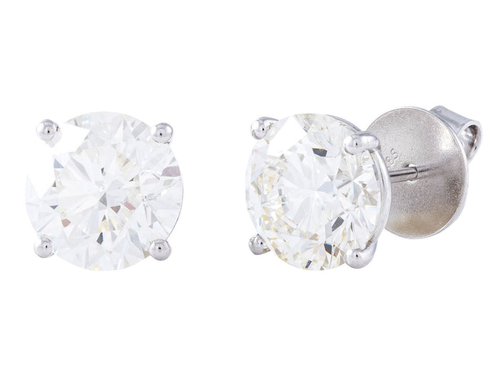Diamond Earrings - 14 KT White Gold