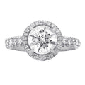 1.70ct Round Halo Diamond Engagement Ring